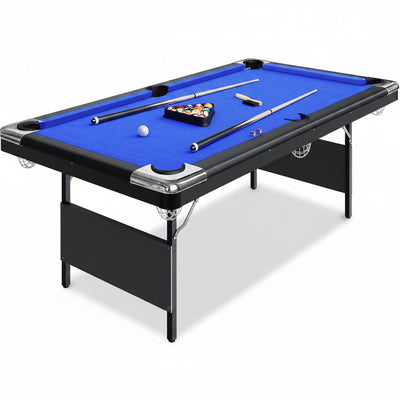 6 or 7 Ft Billiards Table, Portable Billiards Tables, Pool Tables for Full Size, Pool Table Set for Family Game Room, Adult Rrec Room, Basements, Man Cave or Garage