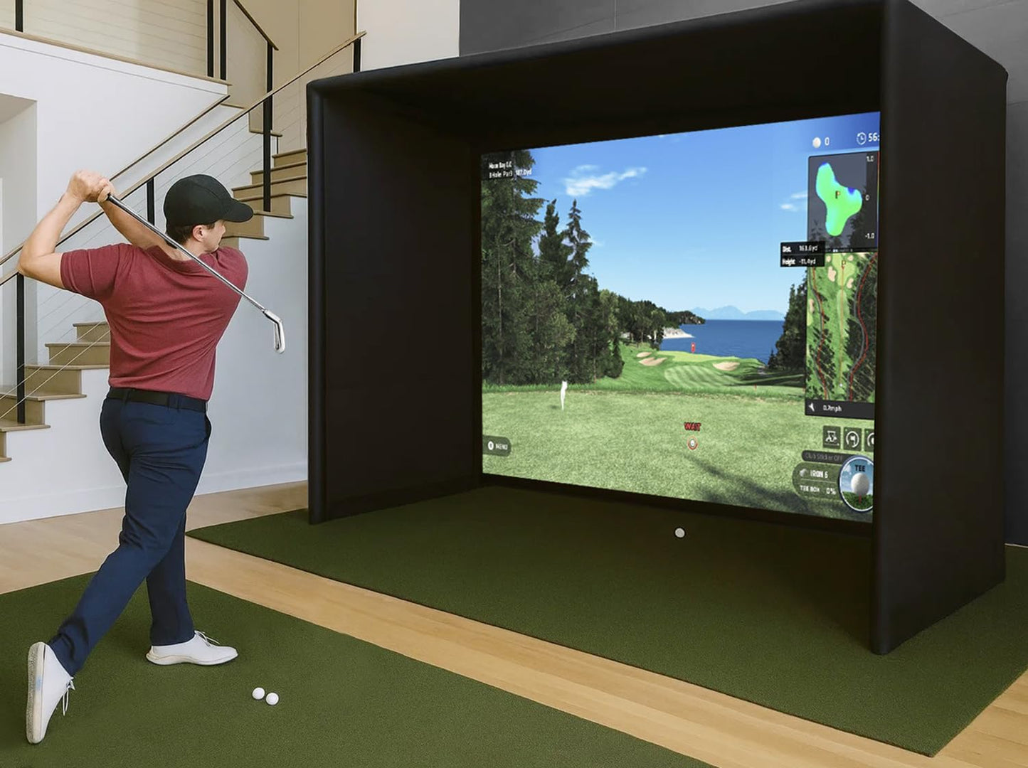 Golf Simulator Enclosure Kit 10 X 8 Ft with 4K-Ready Impact Screen — product view 9