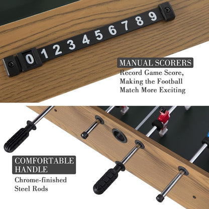 48In Foosball Table, Competition Sized Soccer Table W/ 2 Balls, 2 Cup Holders 2X4Ft for Kids, Adults, Suit for 4 Players, Football Table for Home, Game Room, Arcade — product view 4