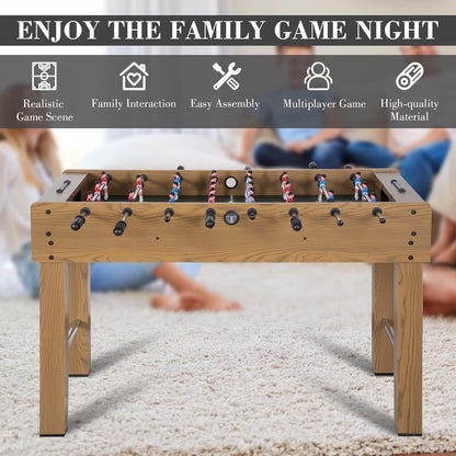 48In Foosball Table, Competition Sized Soccer Table W/ 2 Balls, 2 Cup Holders 2X4Ft for Kids, Adults, Suit for 4 Players, Football Table for Home, Game Room, Arcade — product view 6