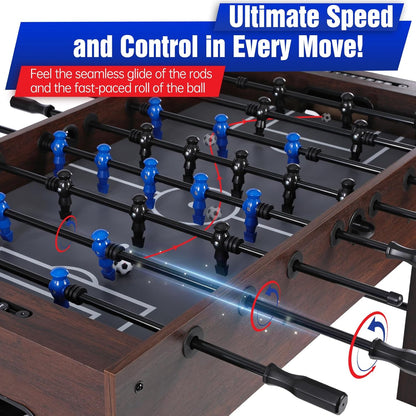 54 Inch Full Size Foosball Table for Home, Soccer Game Table — product view 2