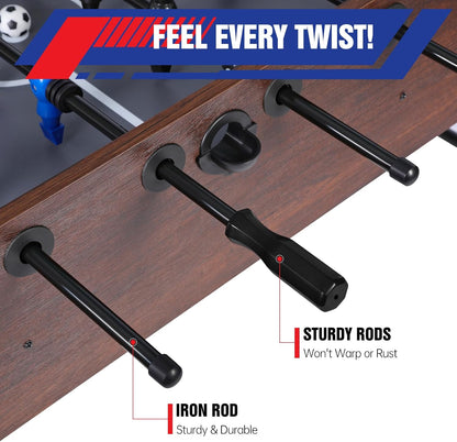 54 Inch Full Size Foosball Table for Home, Soccer Game Table — product view 3