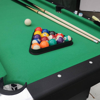 65.75 In. Green Portable Pool Table Game Billiard Table - Includes Full Set of Balls 1 Brush 1 Triangle Rack 2 Chalk — product view 7
