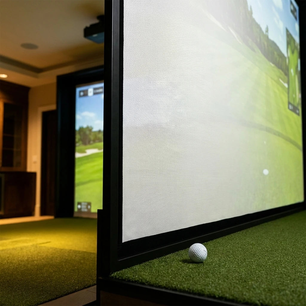 Featured feature 2: Golf Simulator Enclosure for Home Instant Quick and Easy Tool-Free Setup in 5 Mins Golf Hittig Cage - Complete Set with Heavy Duty Frame,Hd Impact Screen and Putting Green Turf (8X8 Ft)