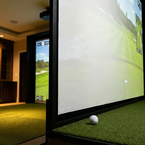 Featured feature 2: Golf Simulator Enclosure for Home Instant Quick and Easy Tool-Free Setup in 5 Mins Golf Hittig Cage - Complete Set with Heavy Duty Frame,Hd Impact Screen and Putting Green Turf (8X8 Ft)