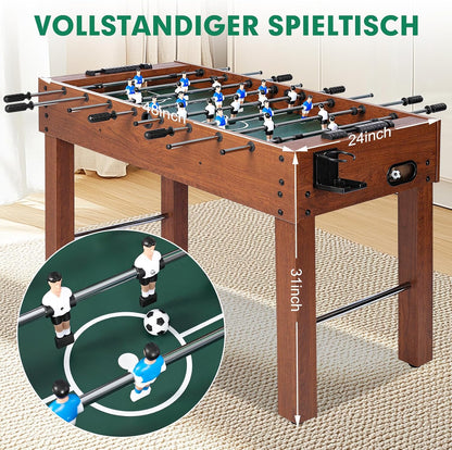 Foosball Table, Competition-Sized 48In and 55In Game Table for Home & Game Room – Includes 2 Balls & 2 Cup Holders – Classic Indoor Soccer Game — product view 5