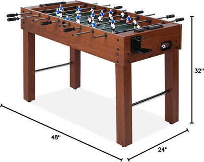 Foosball Table, Competition-Sized 48In and 55In Game Table for Home & Game Room – Includes 2 Balls & 2 Cup Holders – Classic Indoor Soccer Game — product view 6