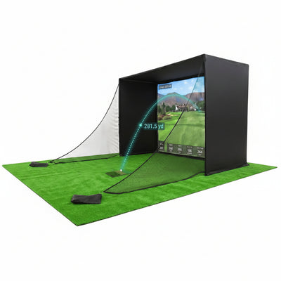 Golf Simulator Enclosure 10.7X8X5Ft & 8.5X8.5X5Ft Golf Simulators for Home