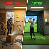 Golf Simulator Enclosure Designed for Home Practice, 8X8 Ft, Tool-Free Setup, HD Impact Screen, Heavy Duty Frame — product view 4