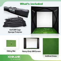 Golf Simulator Enclosure Designed for Home Practice, 8X8 Ft, Tool-Free Setup, HD Impact Screen, Heavy Duty Frame — product view 8