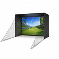 Golf Simulator Enclosure Kit 10 X 8 Ft with 4K-Ready Impact Screen